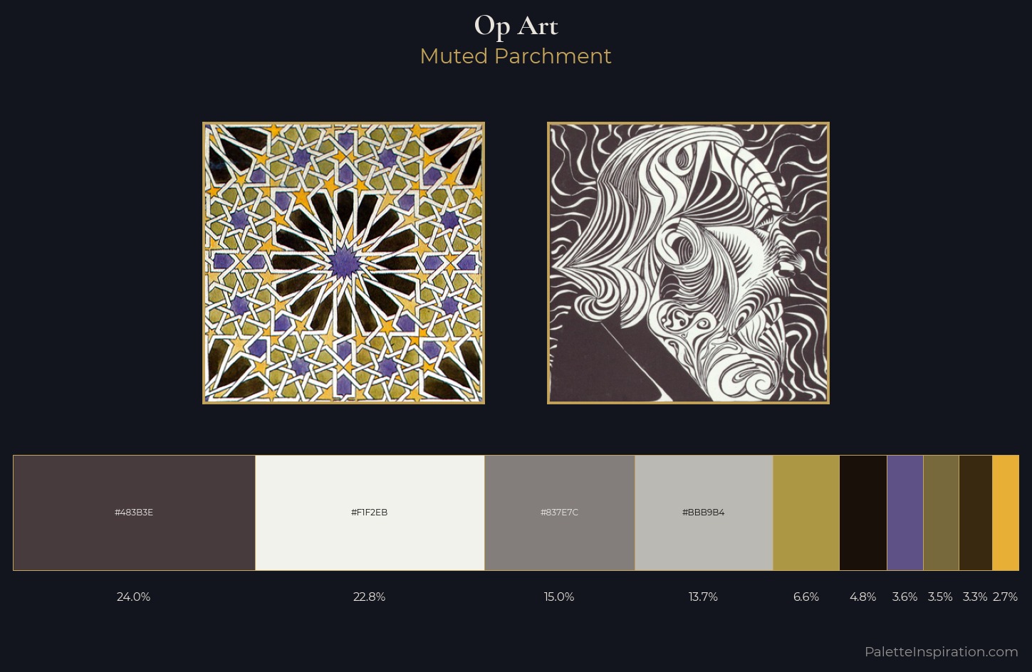 Op Art Palette 2 — Muted Parchment
