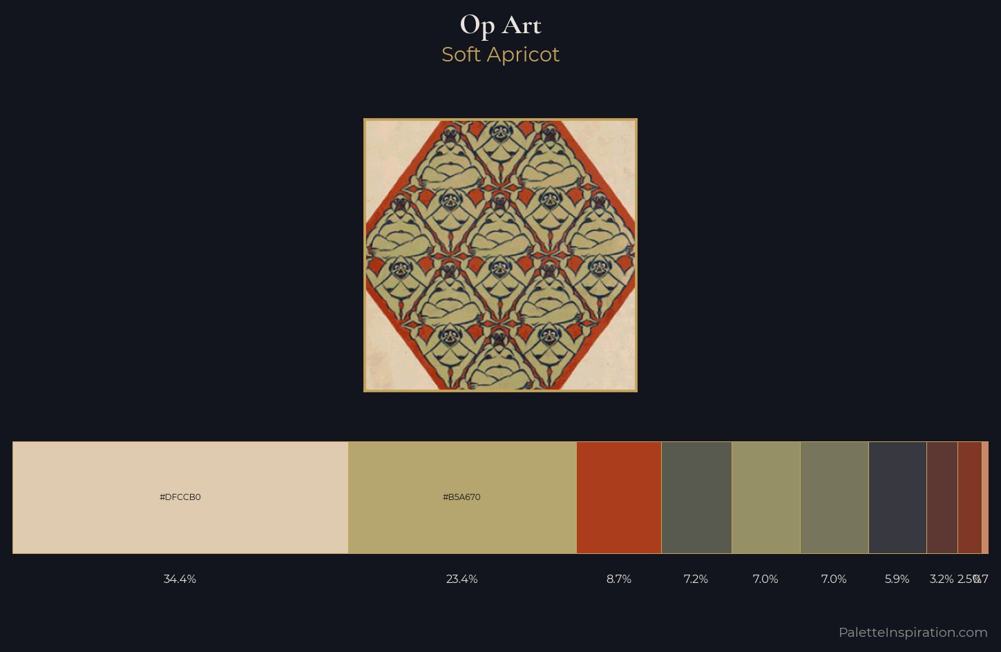 Op Art Palette 3 — Soft Apricot