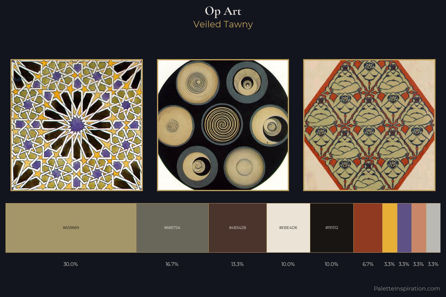Op Art Master Palette — Veiled Tawny