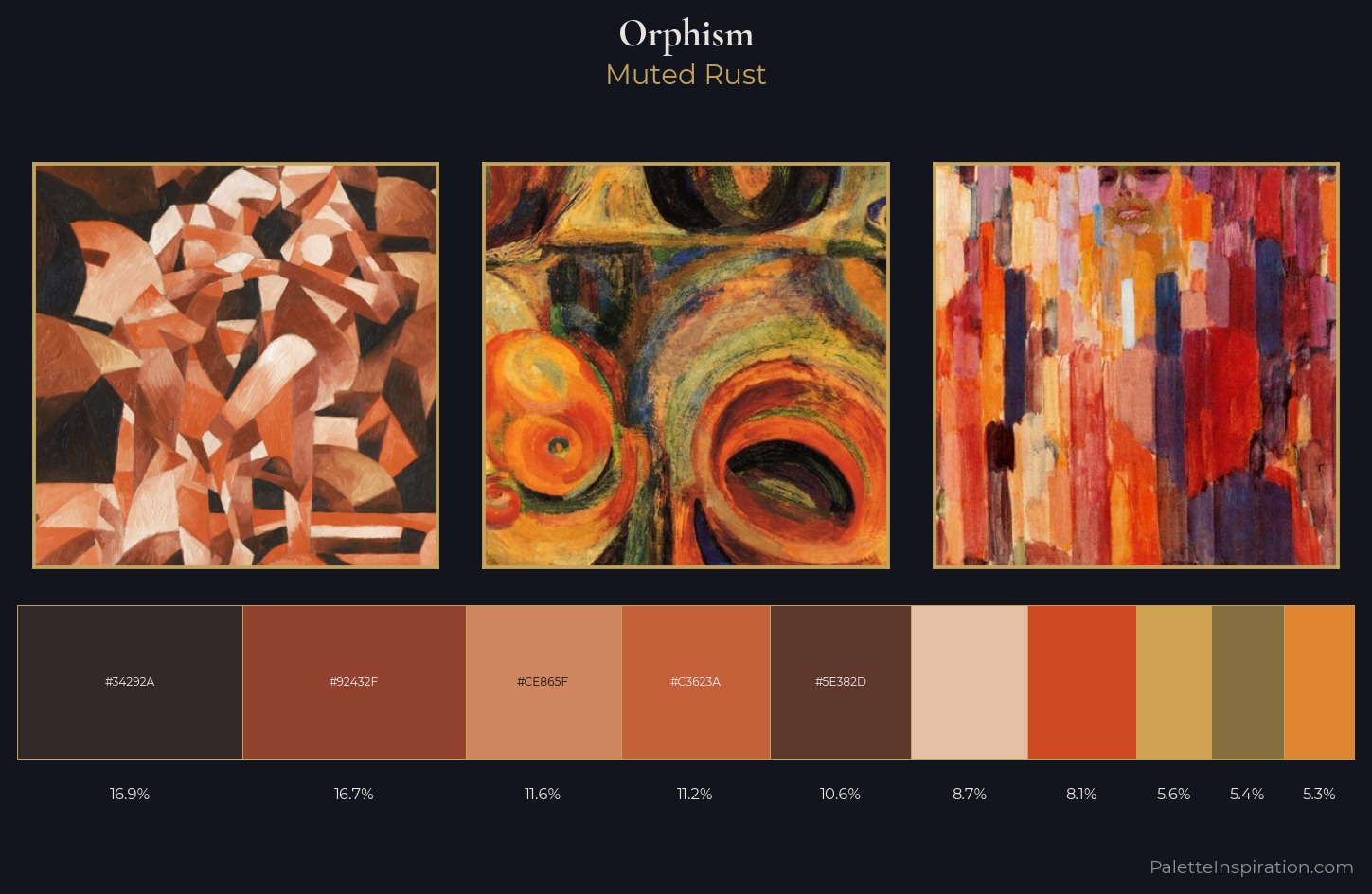 Orphism Palette 6 — Muted Rust