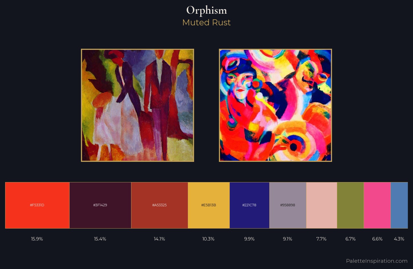 Orphism Palette 9 — Muted Rust