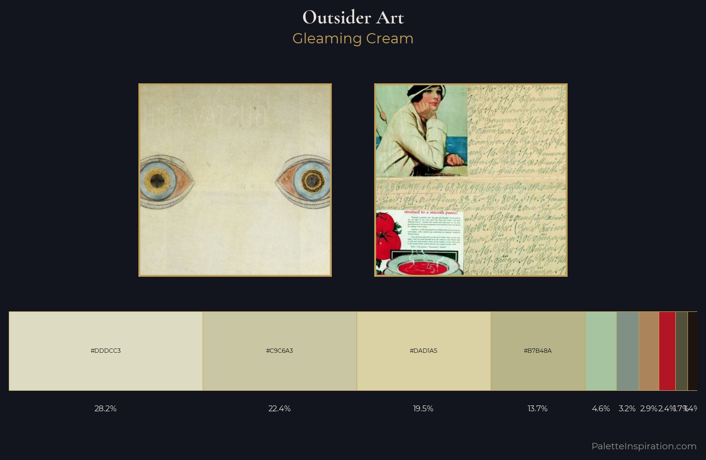 Outsider art Palette 2 — Gleaming Cream