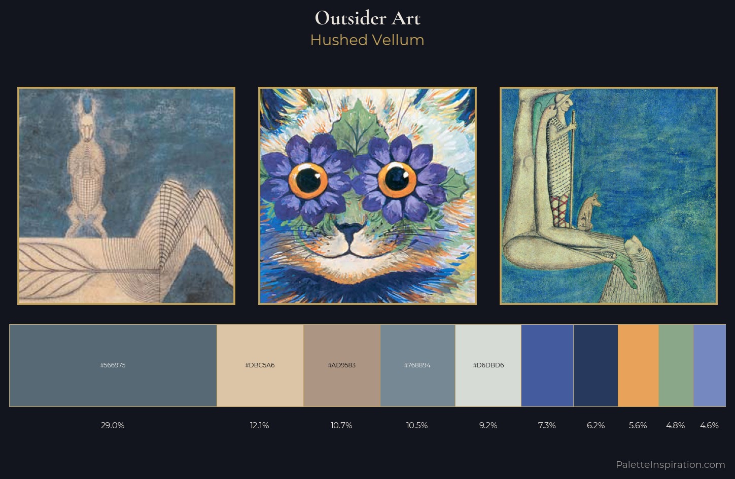 Outsider art Palette 3 — Hushed Vellum