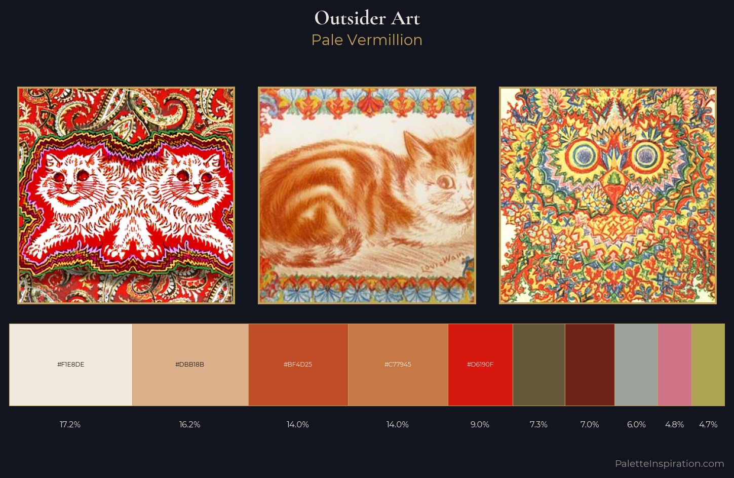 Outsider art Palette 4 — Pale Vermillion