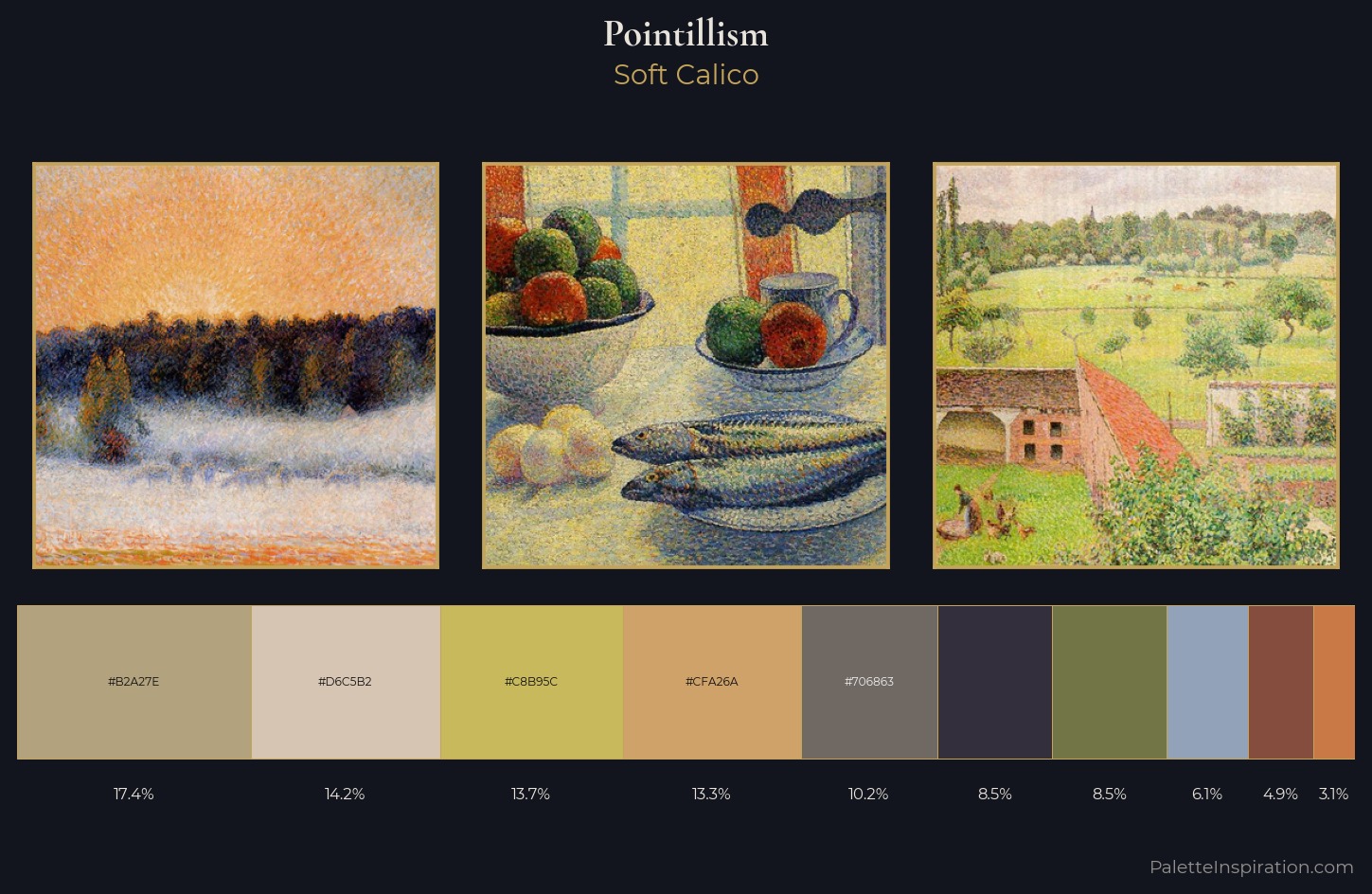 Pointillism Palette 9 — Soft Calico