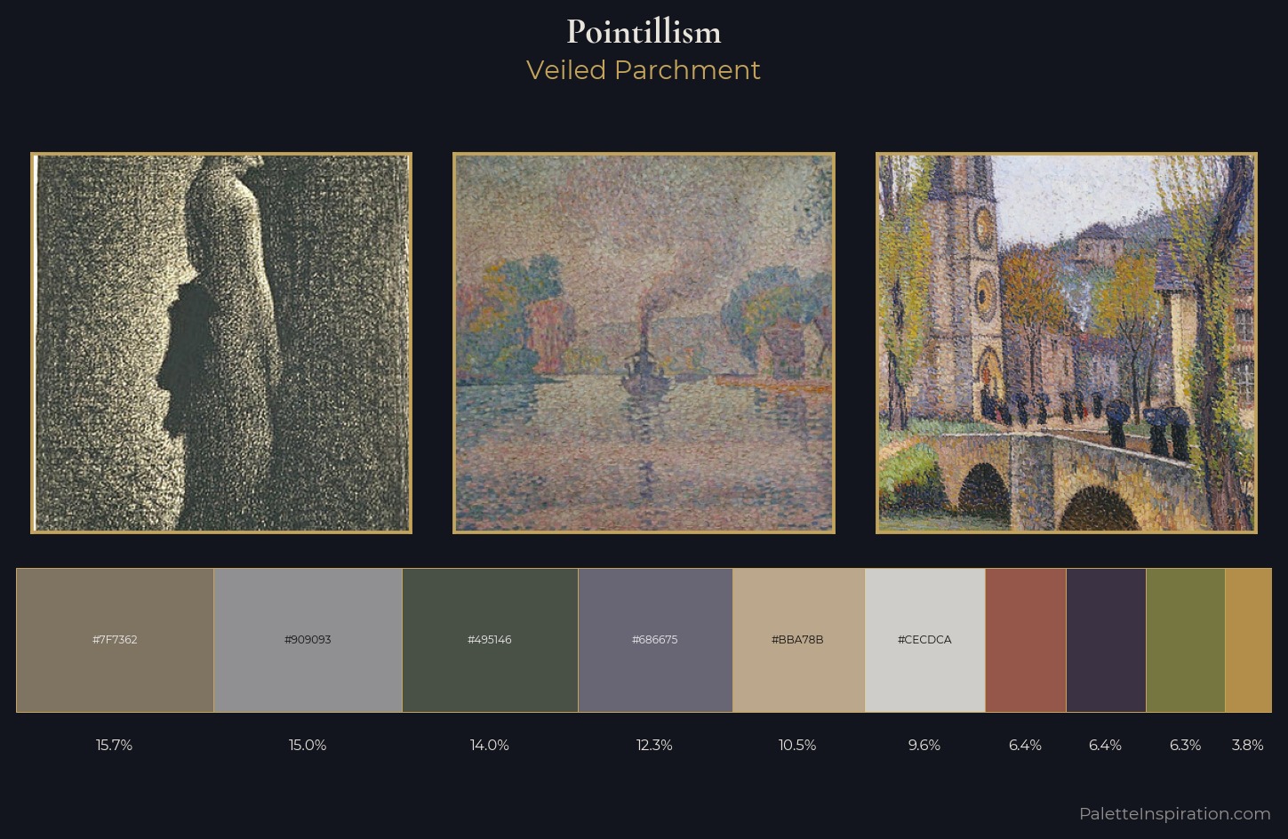 Pointillism Palette 17 — Veiled Parchment