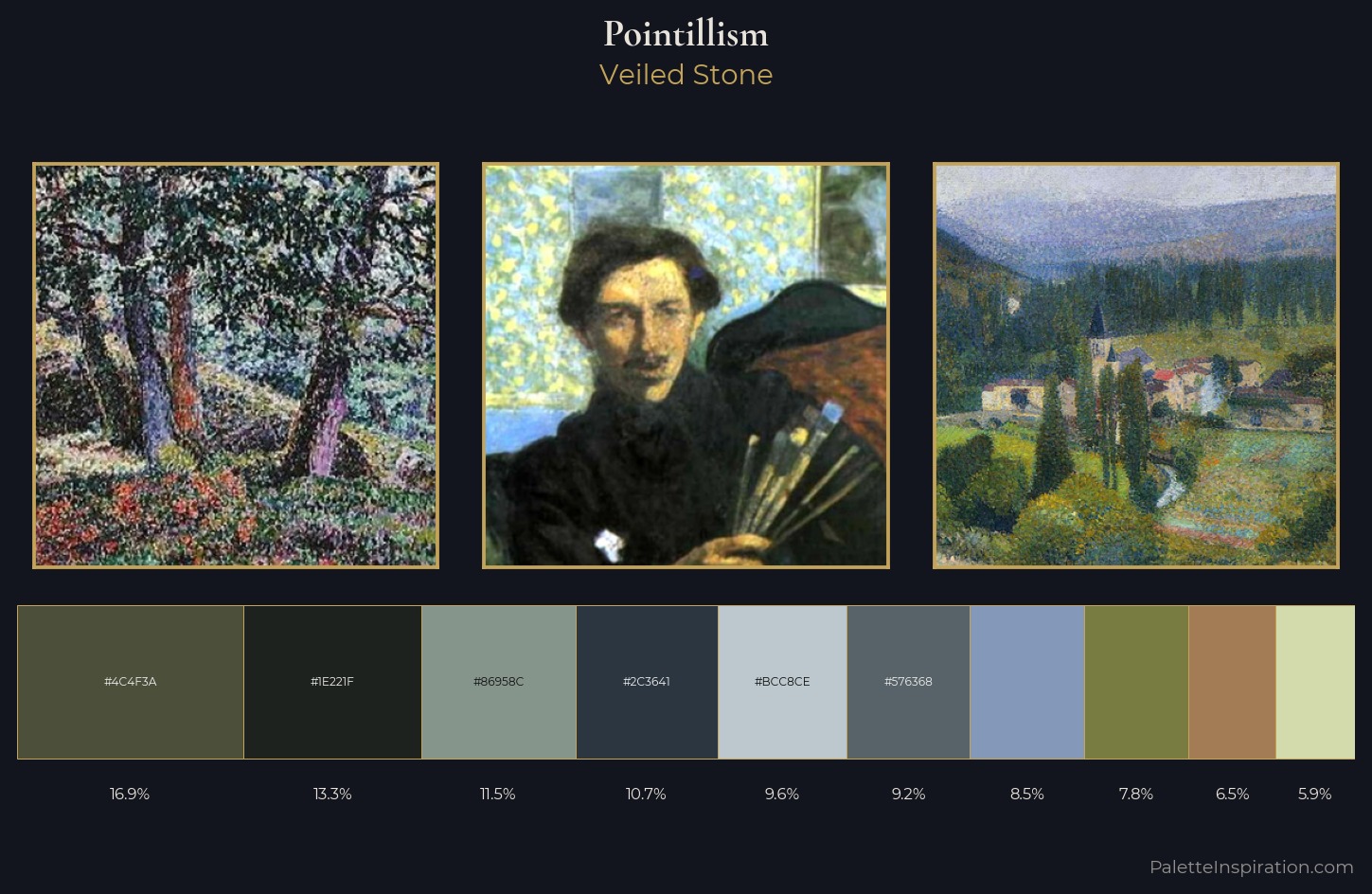 Pointillism Palette 18 — Veiled Stone