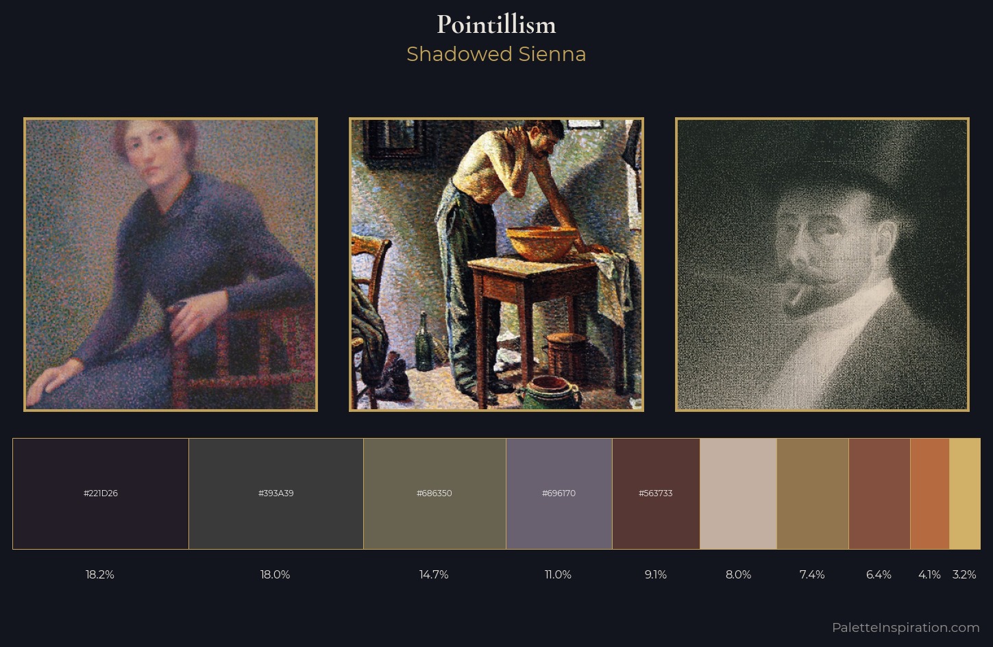 Pointillism Palette 20 — Shadowed Sienna