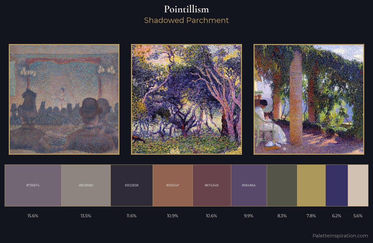 Pointillism Palette 21 — Shadowed Parchment