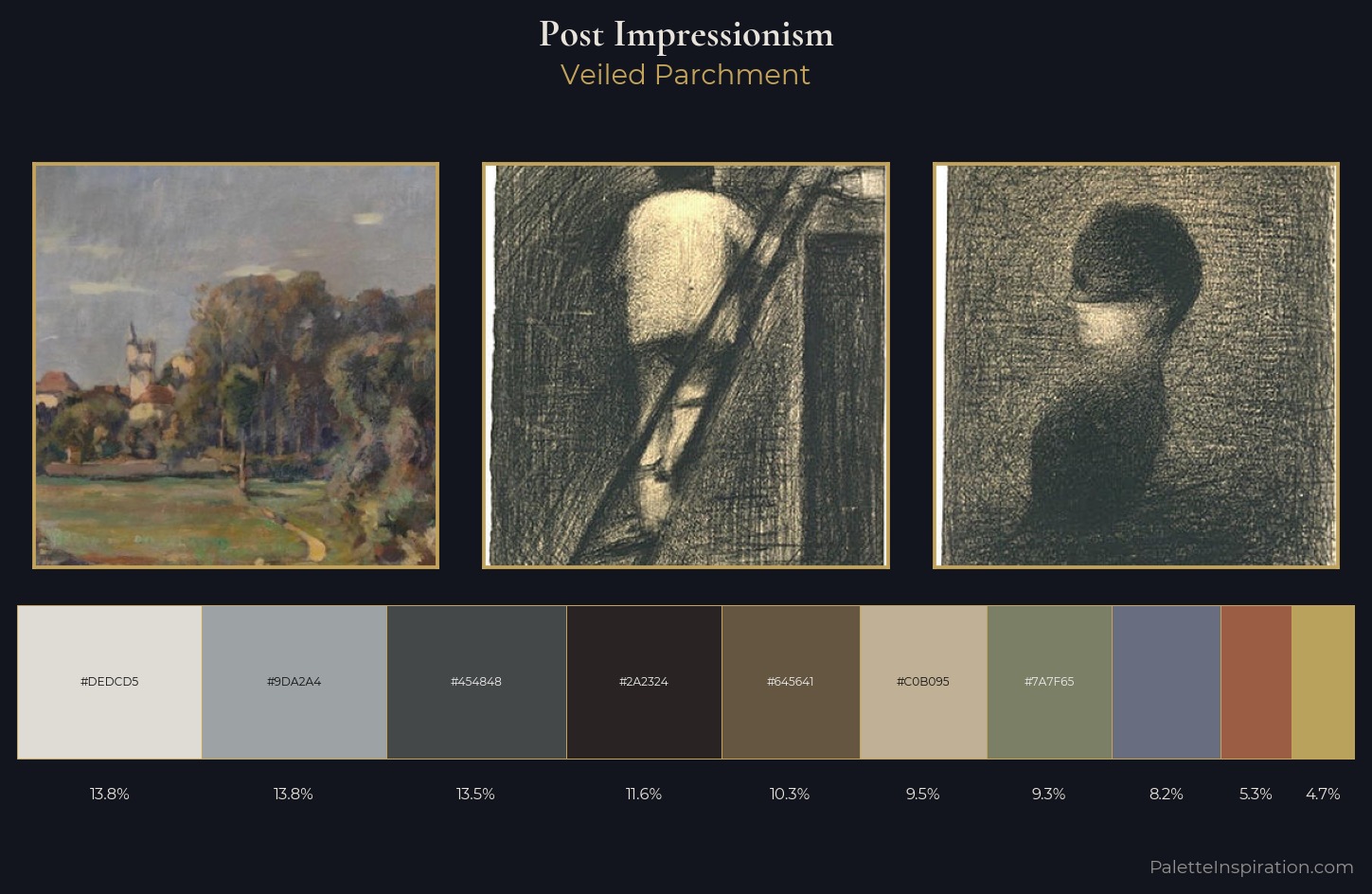 Post-Impressionism Palette 14 — Veiled Parchment