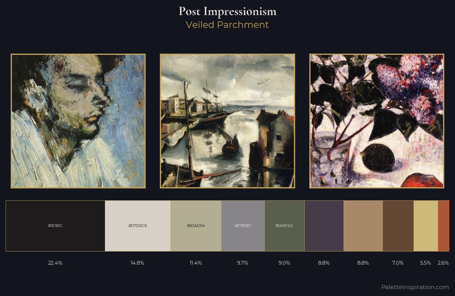 Post-Impressionism Palette 18 — Veiled Parchment