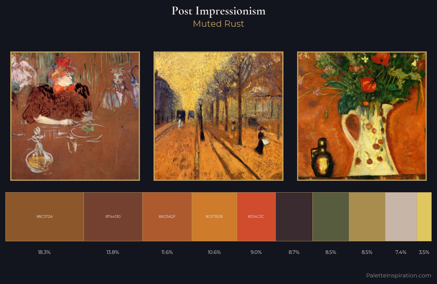 Post-Impressionism Palette 21 — Muted Rust