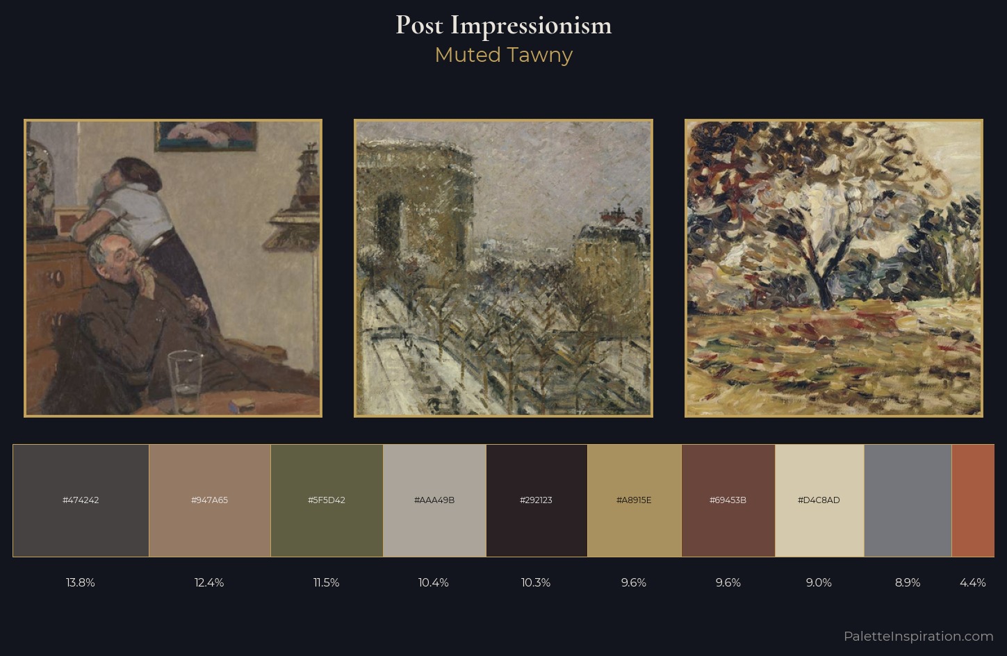 Post-Impressionism Palette 25 — Muted Tawny