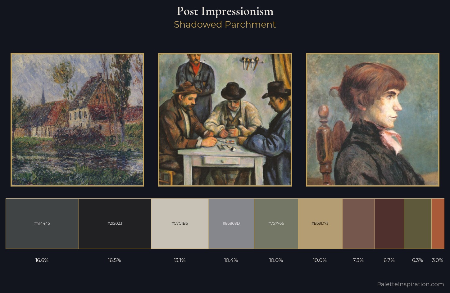 Post-Impressionism Palette 31 — Shadowed Parchment