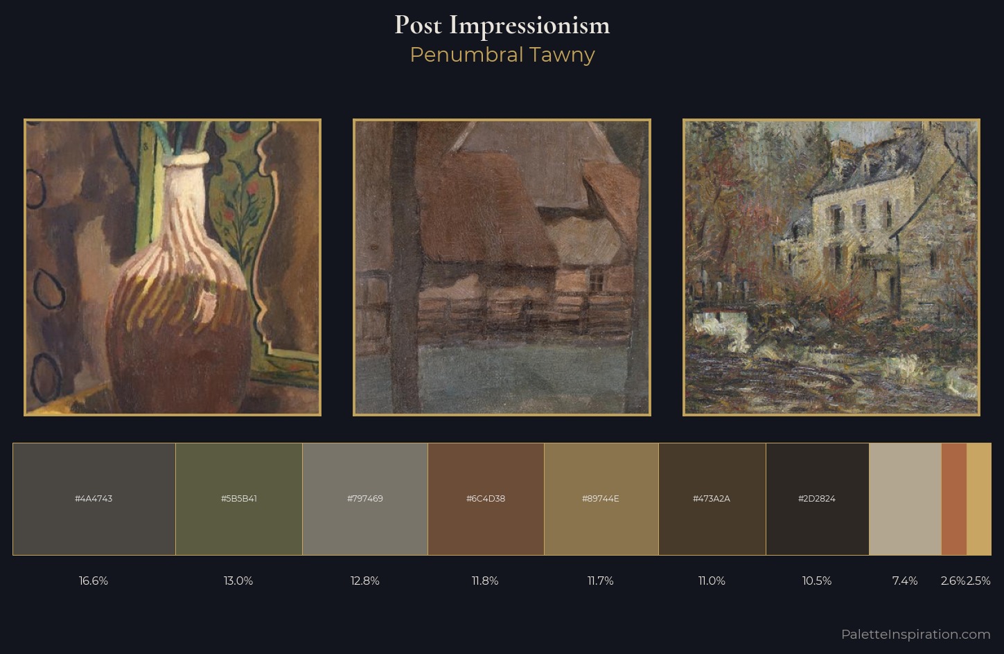 Post-Impressionism Palette 33 — Penumbral Tawny