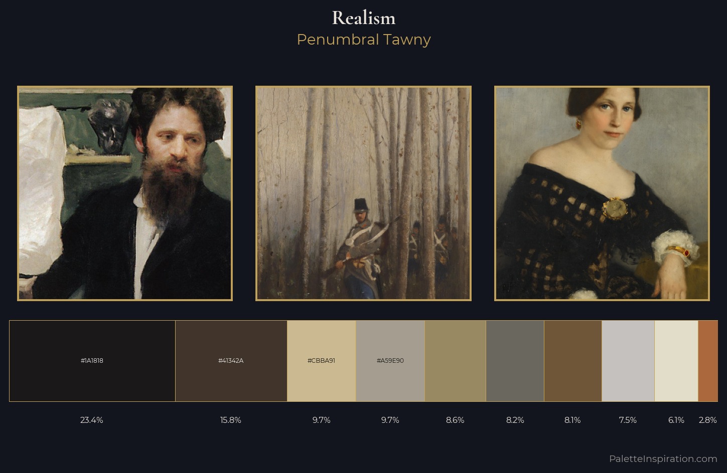 Realism Palette 10 — Penumbral Tawny