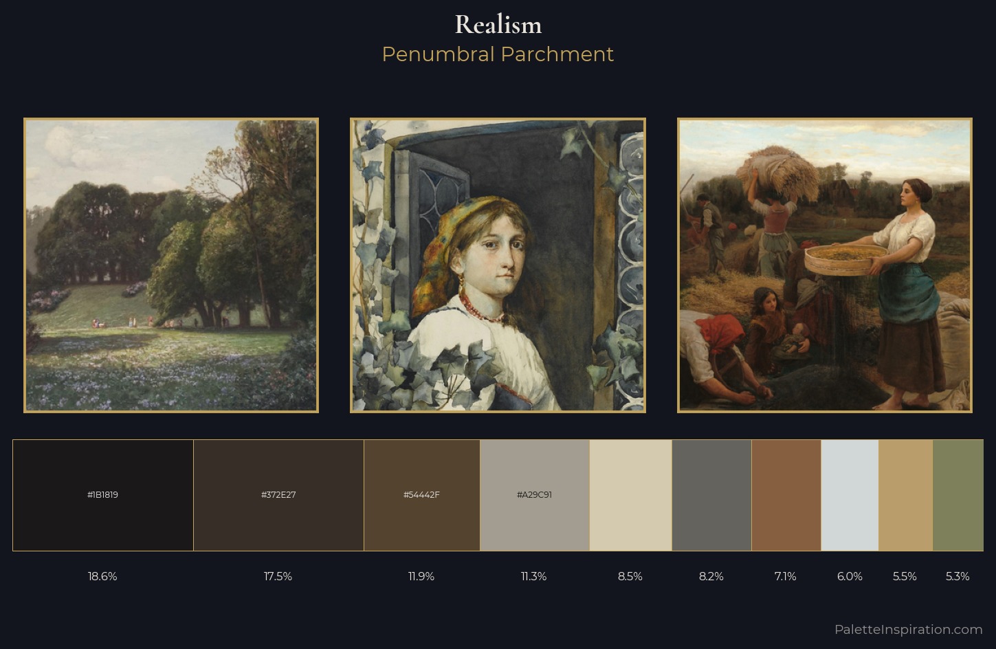 Realism Palette 20 — Penumbral Parchment