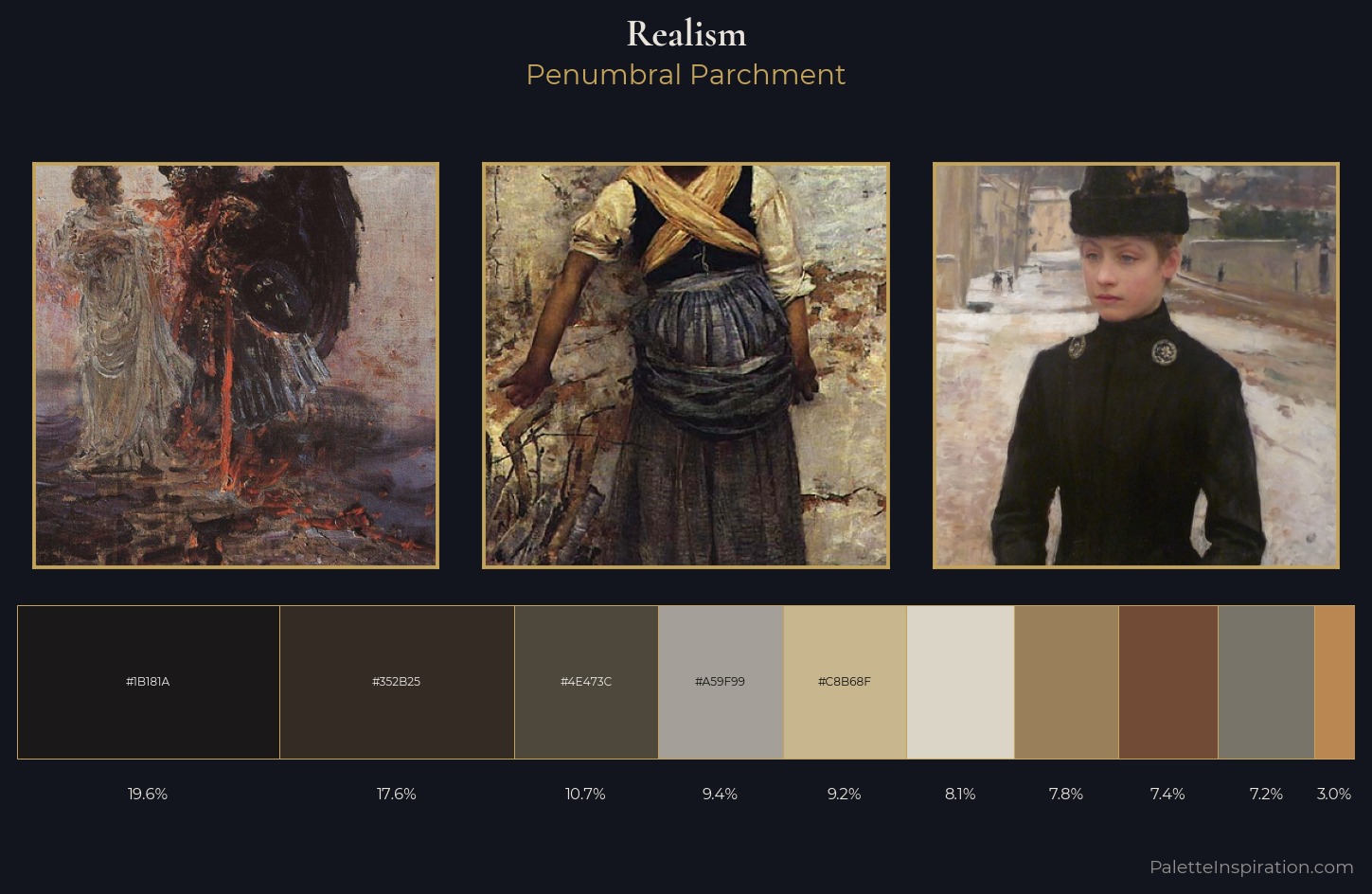 Realism Palette 22 — Penumbral Parchment