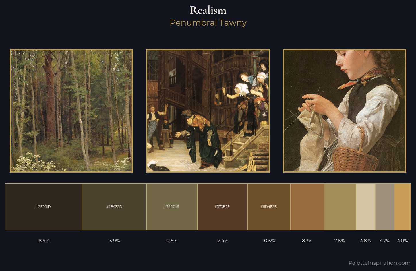 Realism Palette 26 — Penumbral Tawny