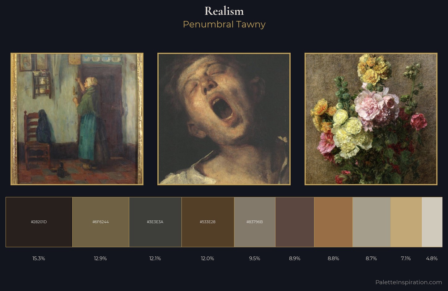Realism Palette 27 — Penumbral Tawny