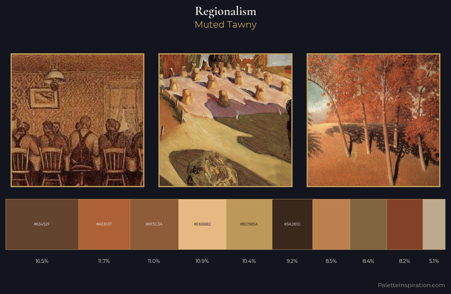 Regionalism Palette 7 — Muted Tawny