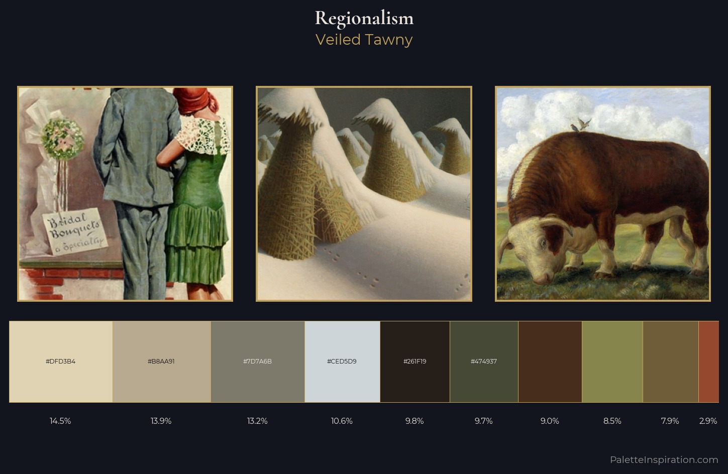 Regionalism Palette 8 — Veiled Tawny