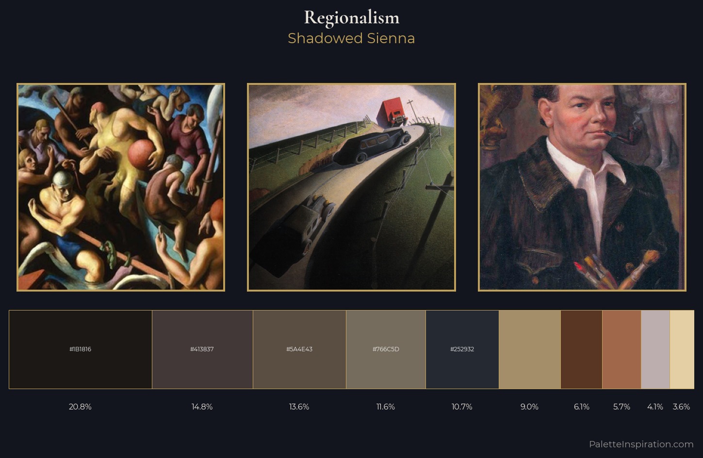 Regionalism Palette 12 — Shadowed Sienna
