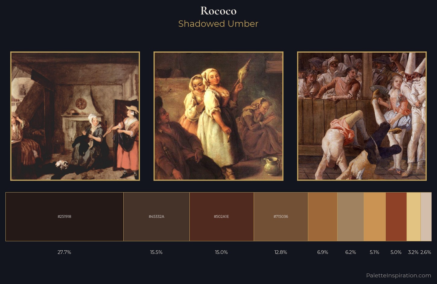 Rococo Palette 21 — Shadowed Umber