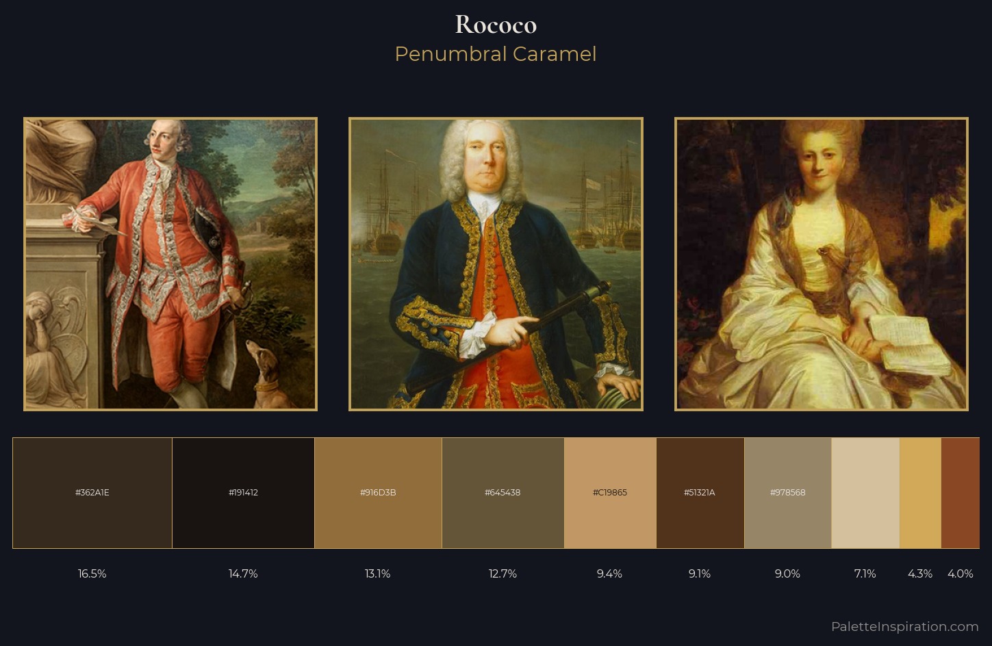Rococo Palette 24 — Penumbral Caramel