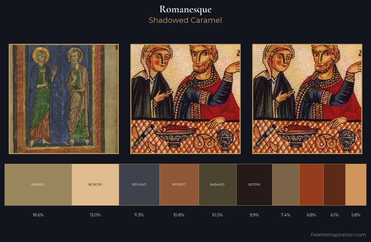 Romanesque Palette 8 — Shadowed Caramel