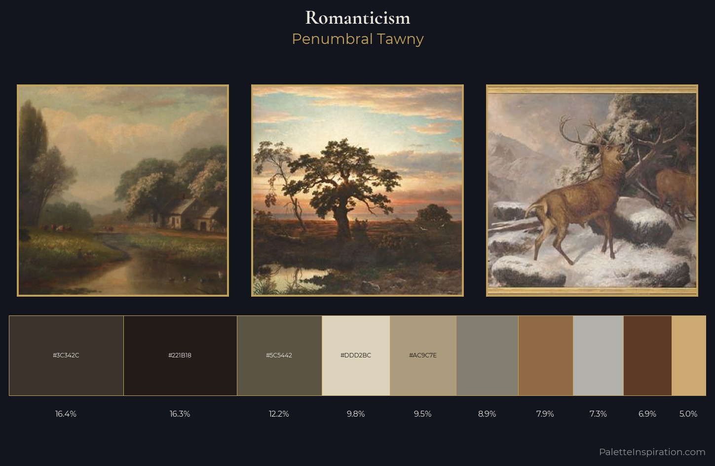 Romanticism Palette 18 — Penumbral Tawny