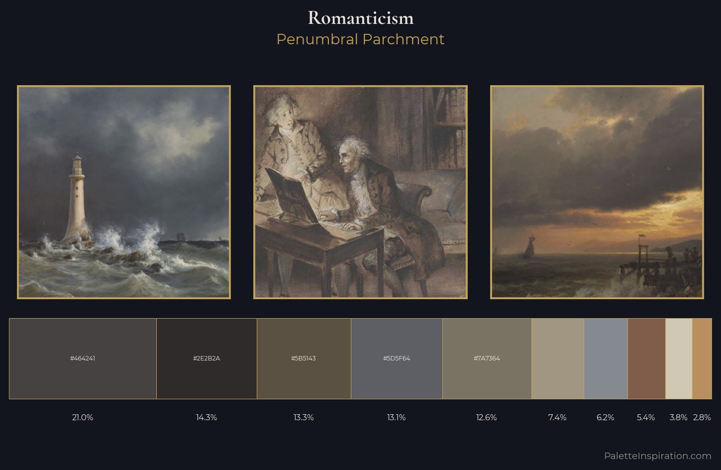 Romanticism Palette 21 — Penumbral Parchment