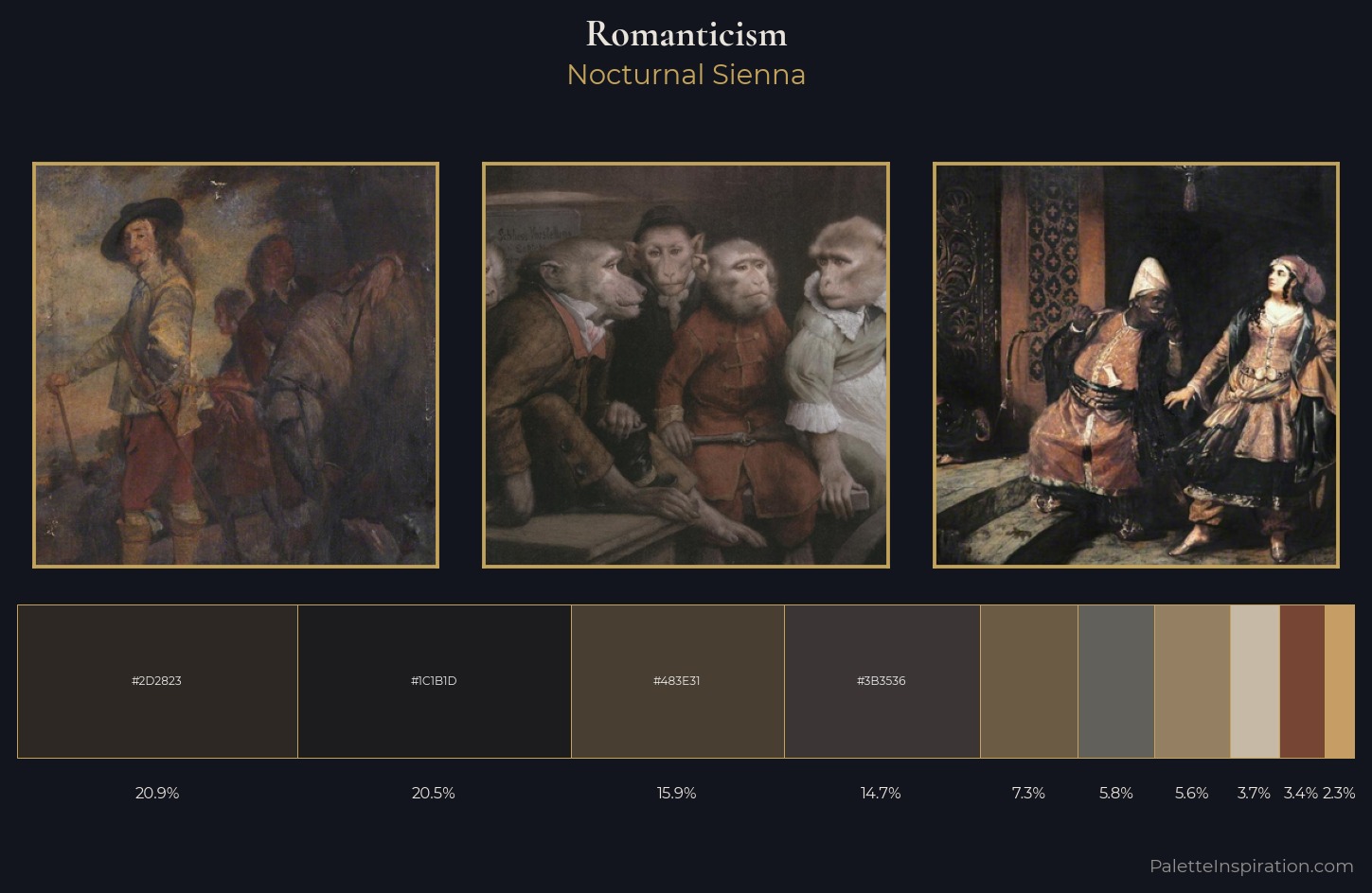 Romanticism Palette 30 — Nocturnal Sienna