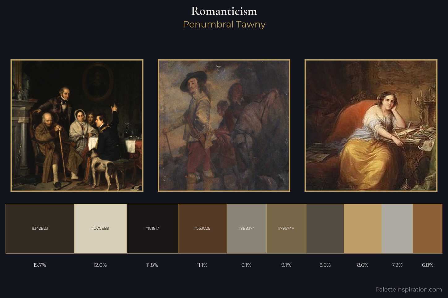 Romanticism Master Palette — Penumbral Tawny
