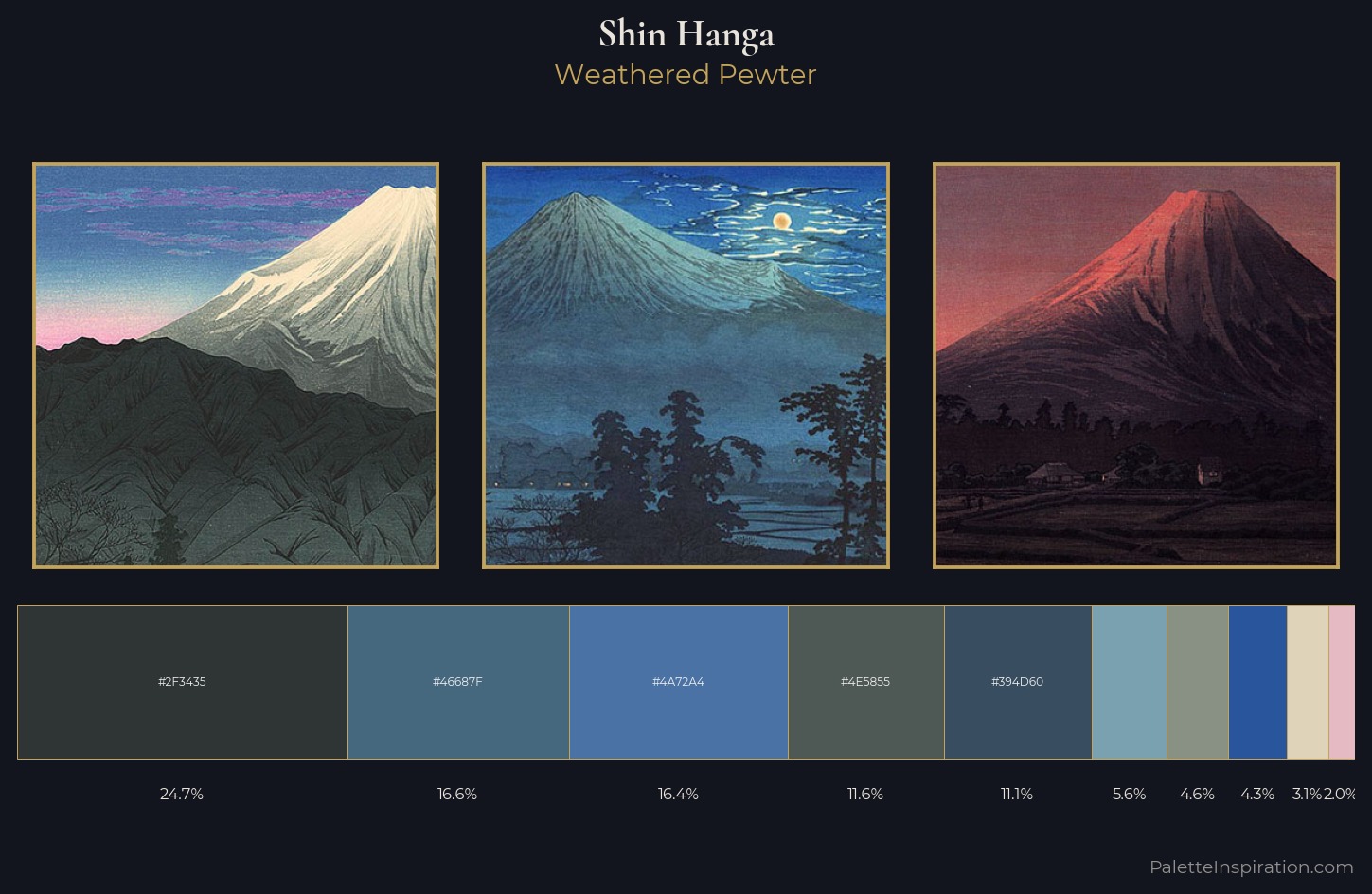 Shin-hanga Palette 4 — Weathered Pewter