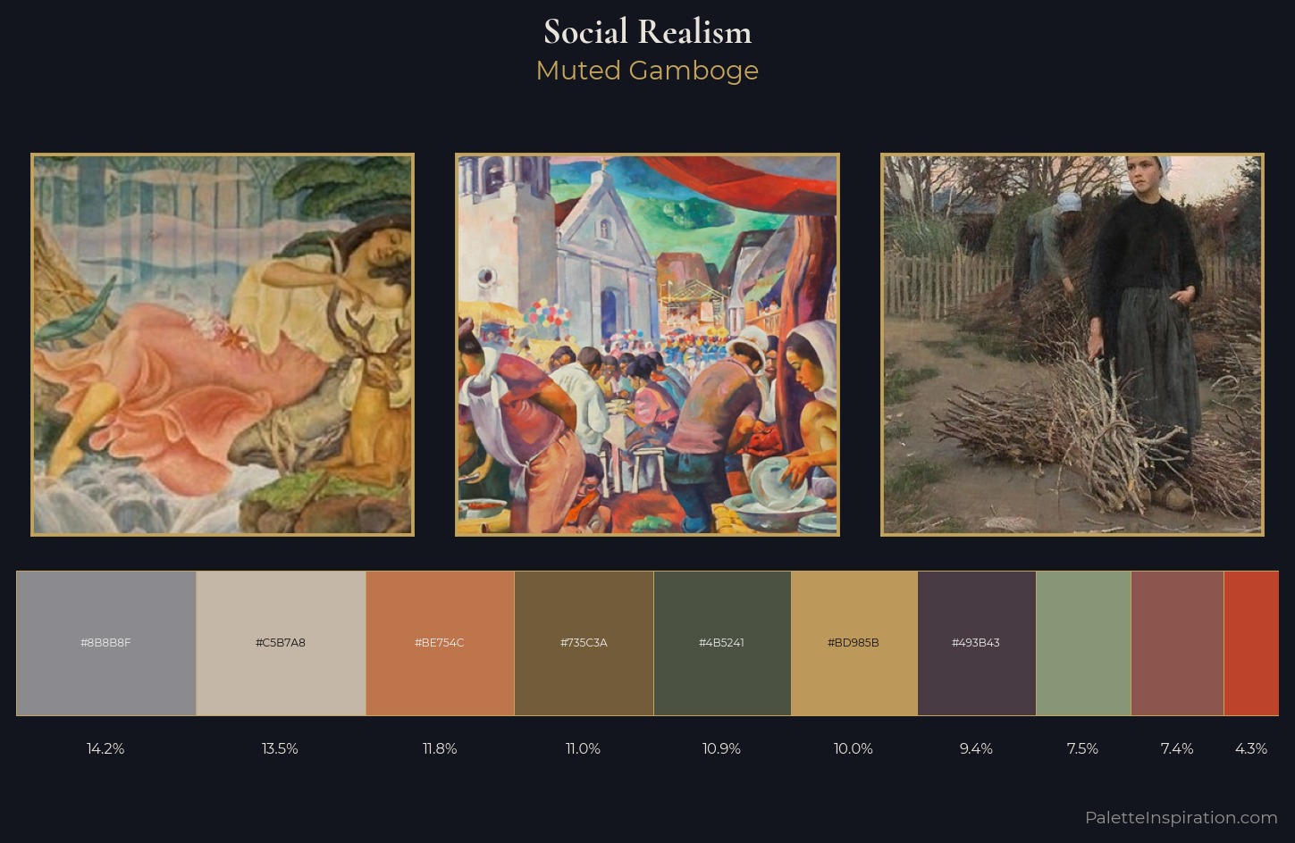 Social Realism Palette 3 — Muted Gamboge