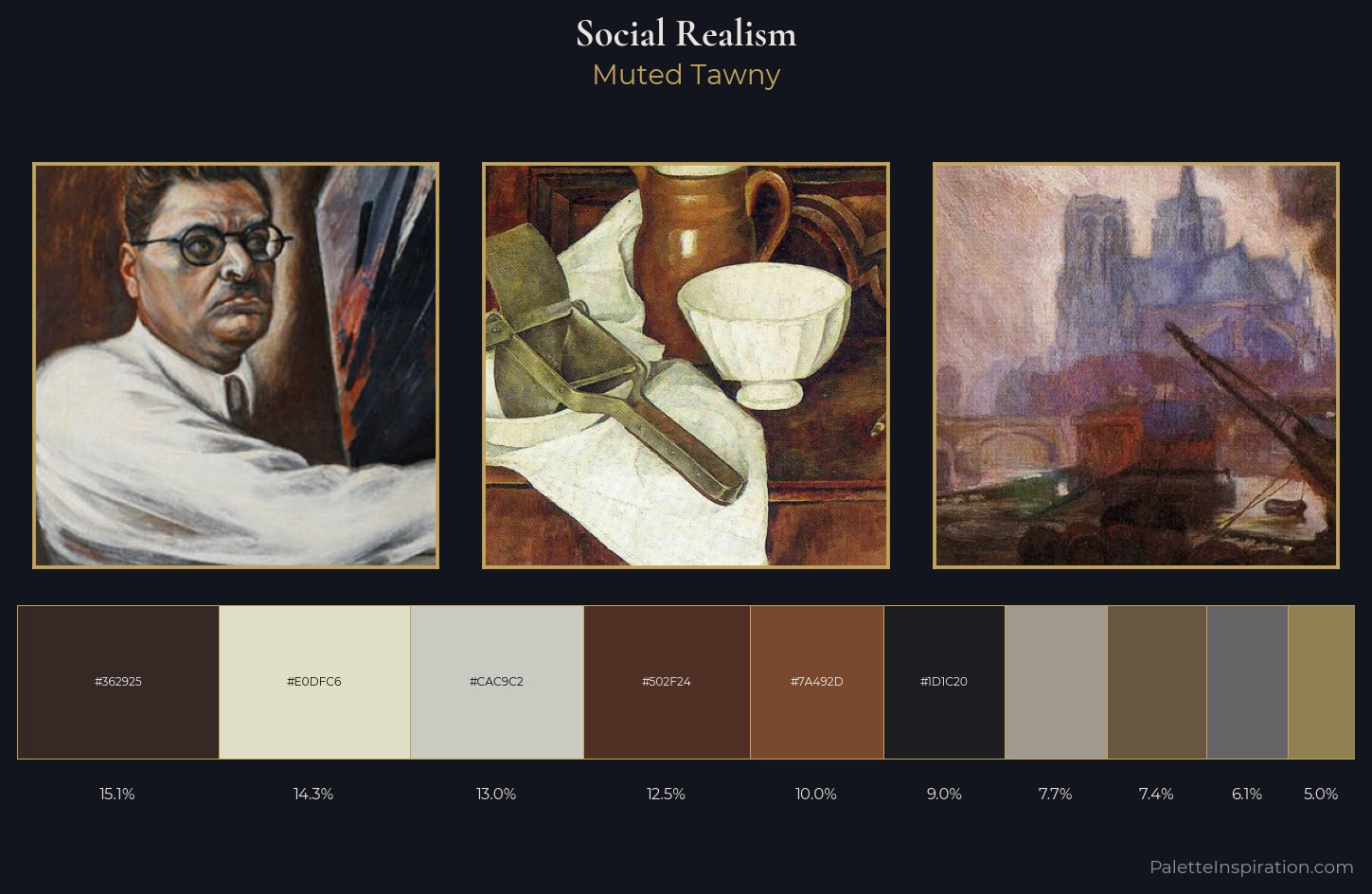 Social Realism Palette 5 — Muted Tawny