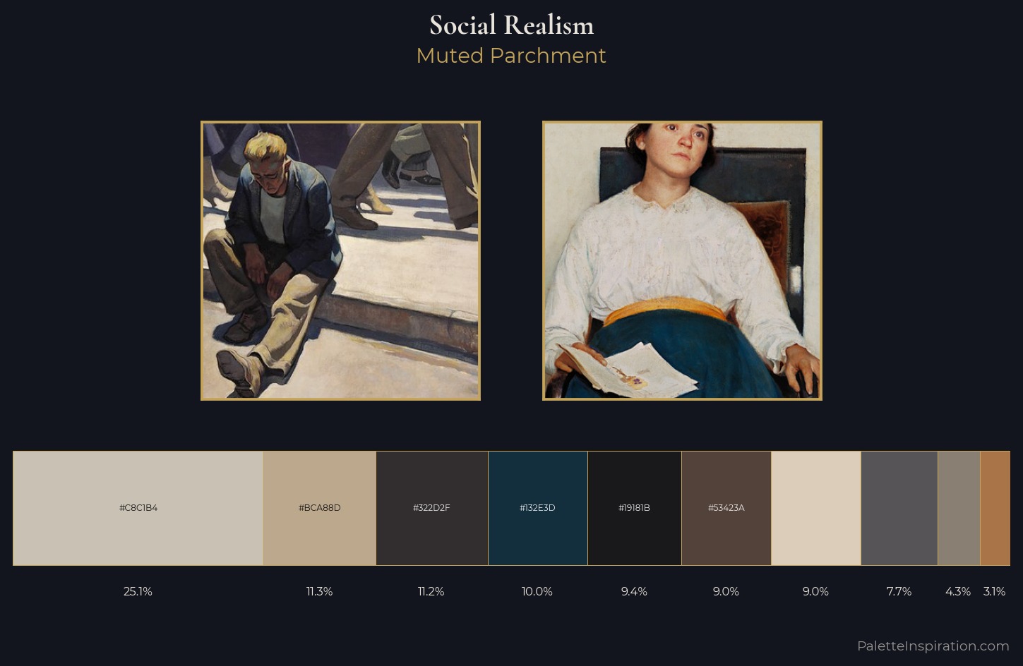 Social Realism Palette 6 — Muted Parchment