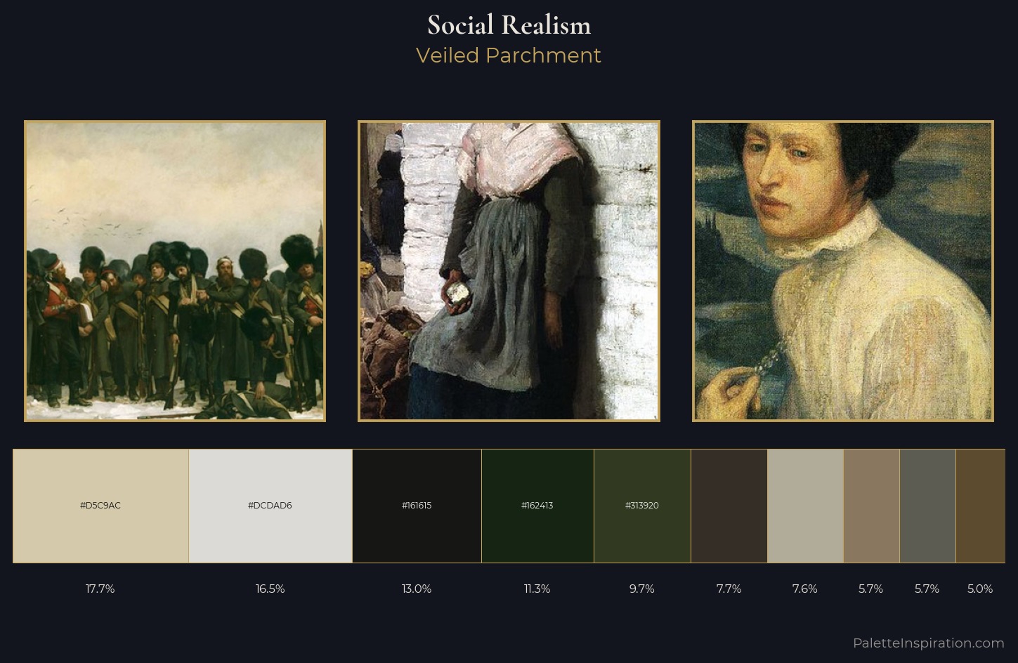 Social Realism Palette 8 — Veiled Parchment