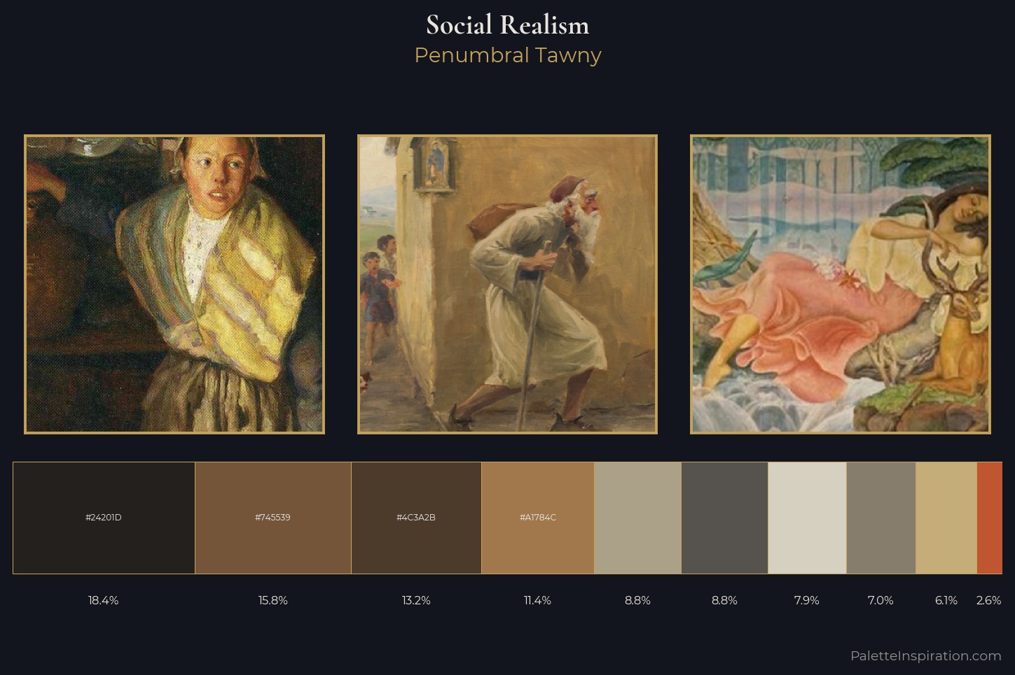 Social Realism Master Palette — Penumbral Tawny