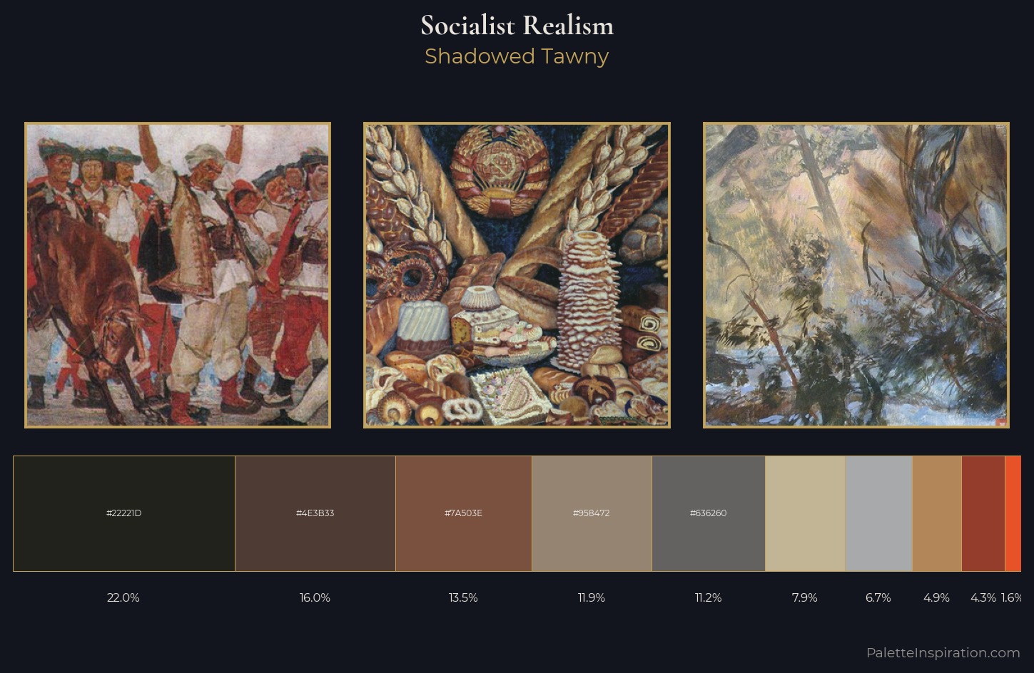 Socialist Realism Palette 5 — Shadowed Tawny