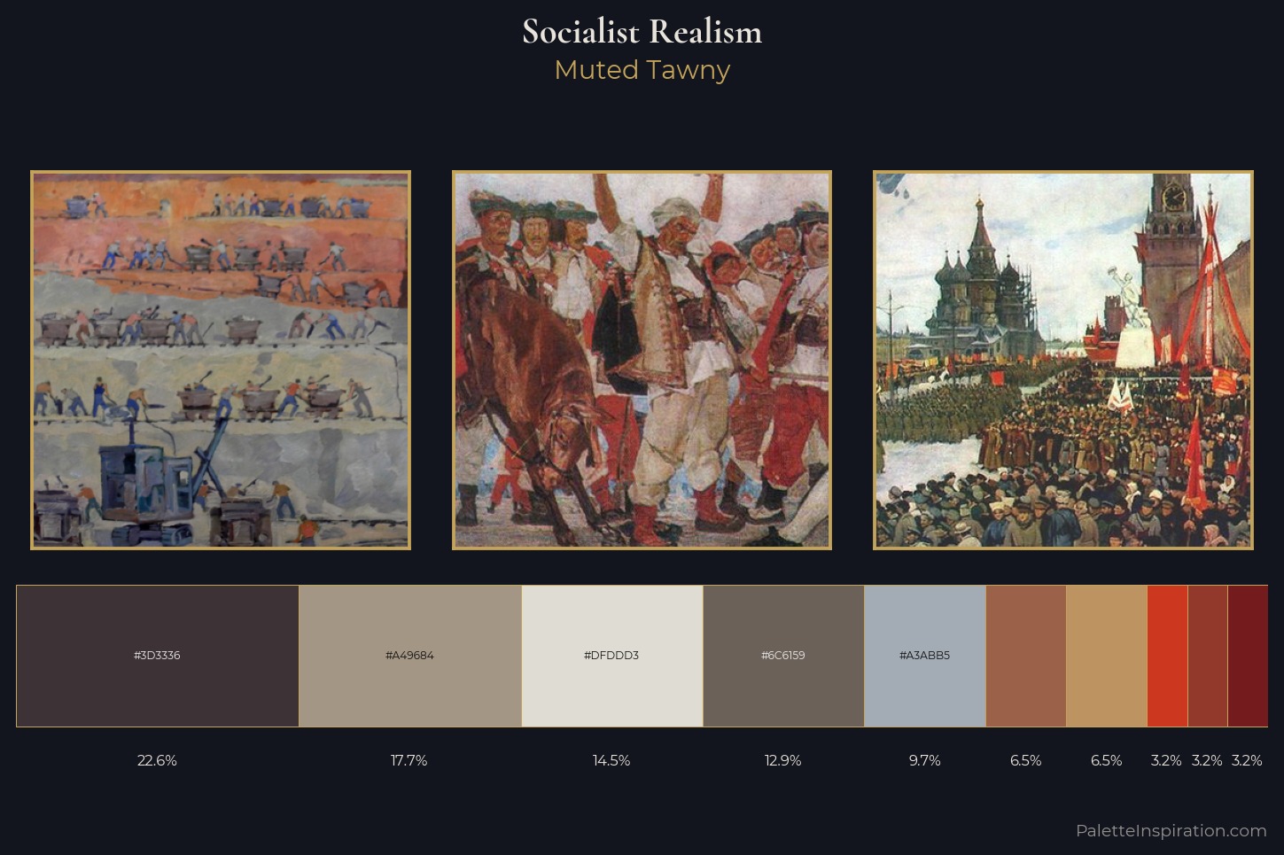 Socialist Realism Master Palette — Muted Tawny