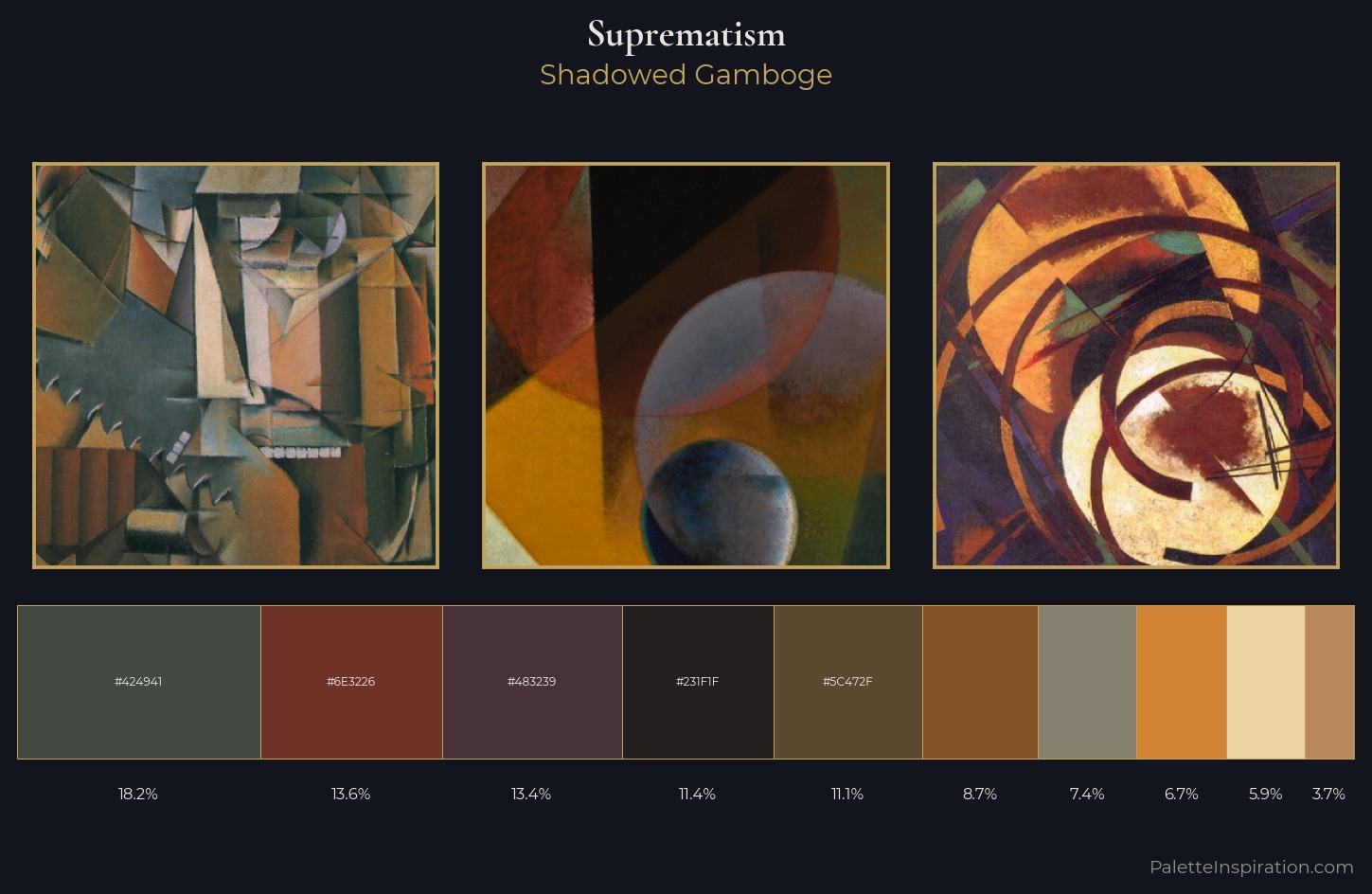 Suprematism Palette 11 — Shadowed Gamboge