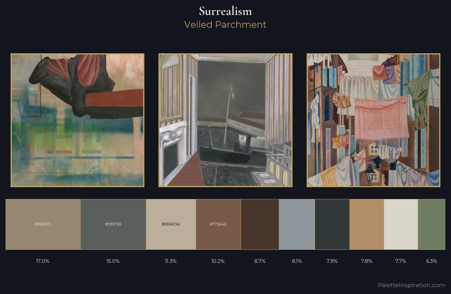 Surrealism Palette 13 — Veiled Parchment