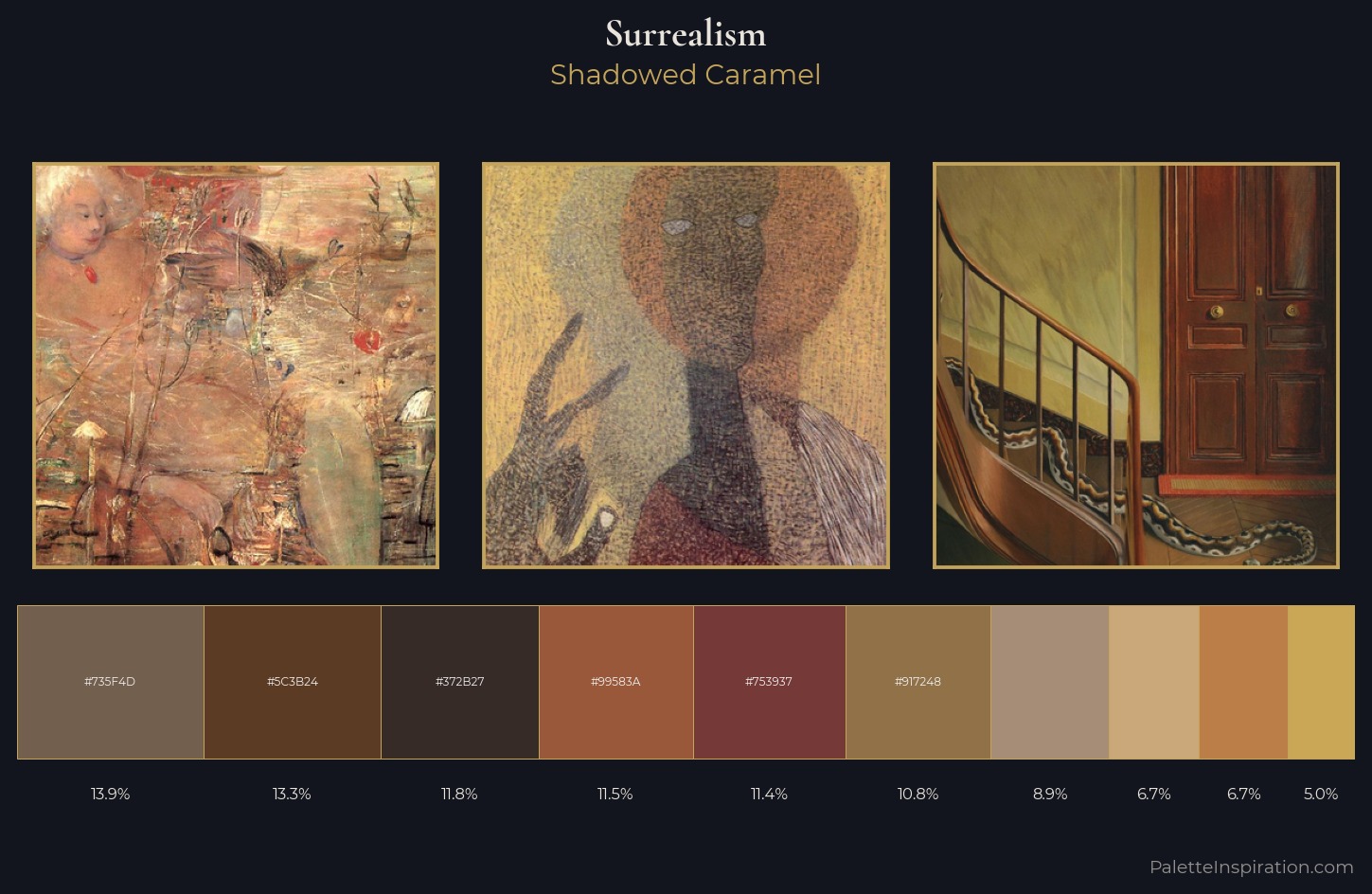 Surrealism Palette 17 — Shadowed Caramel