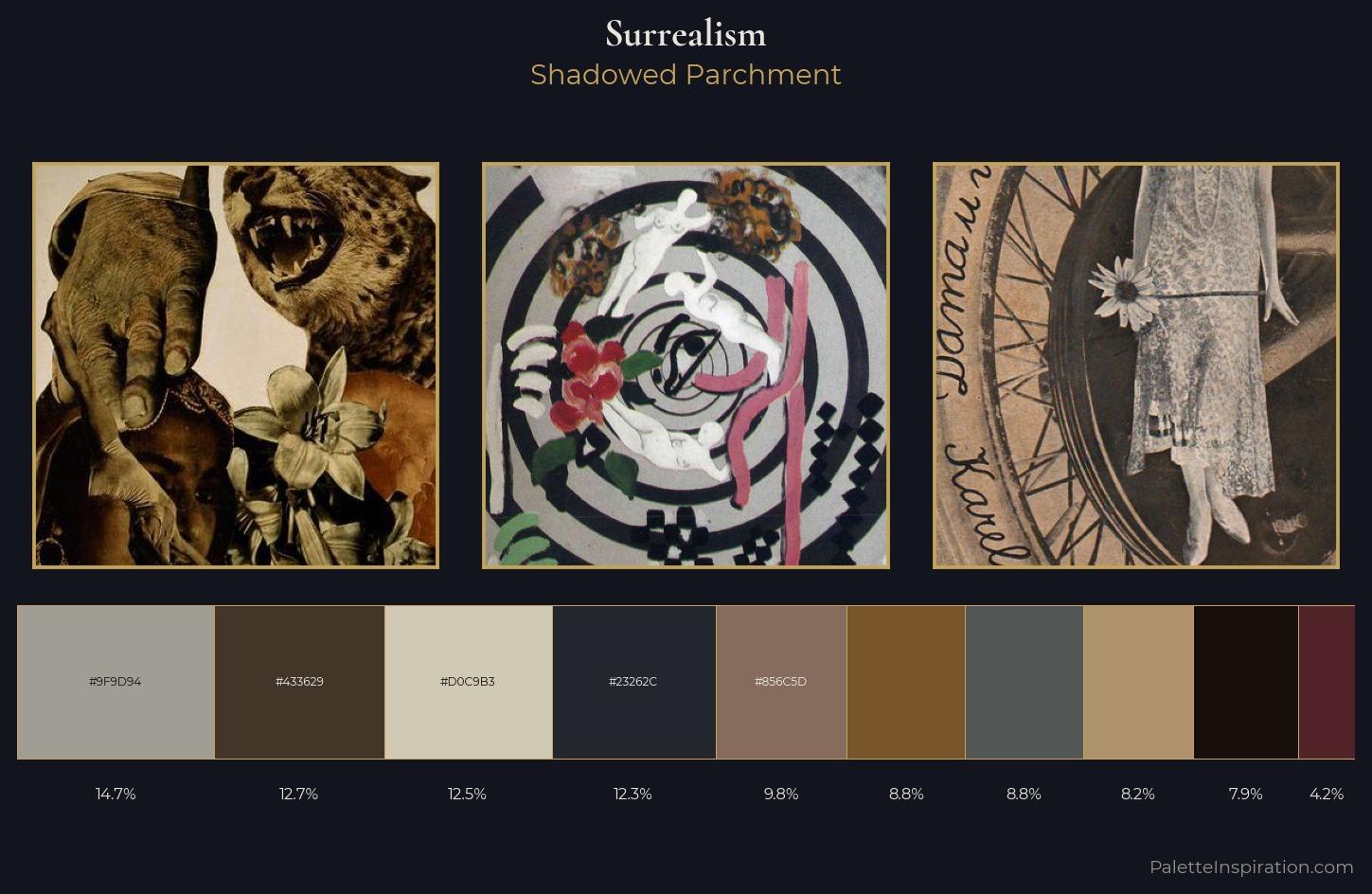 Surrealism Palette 18 — Shadowed Parchment