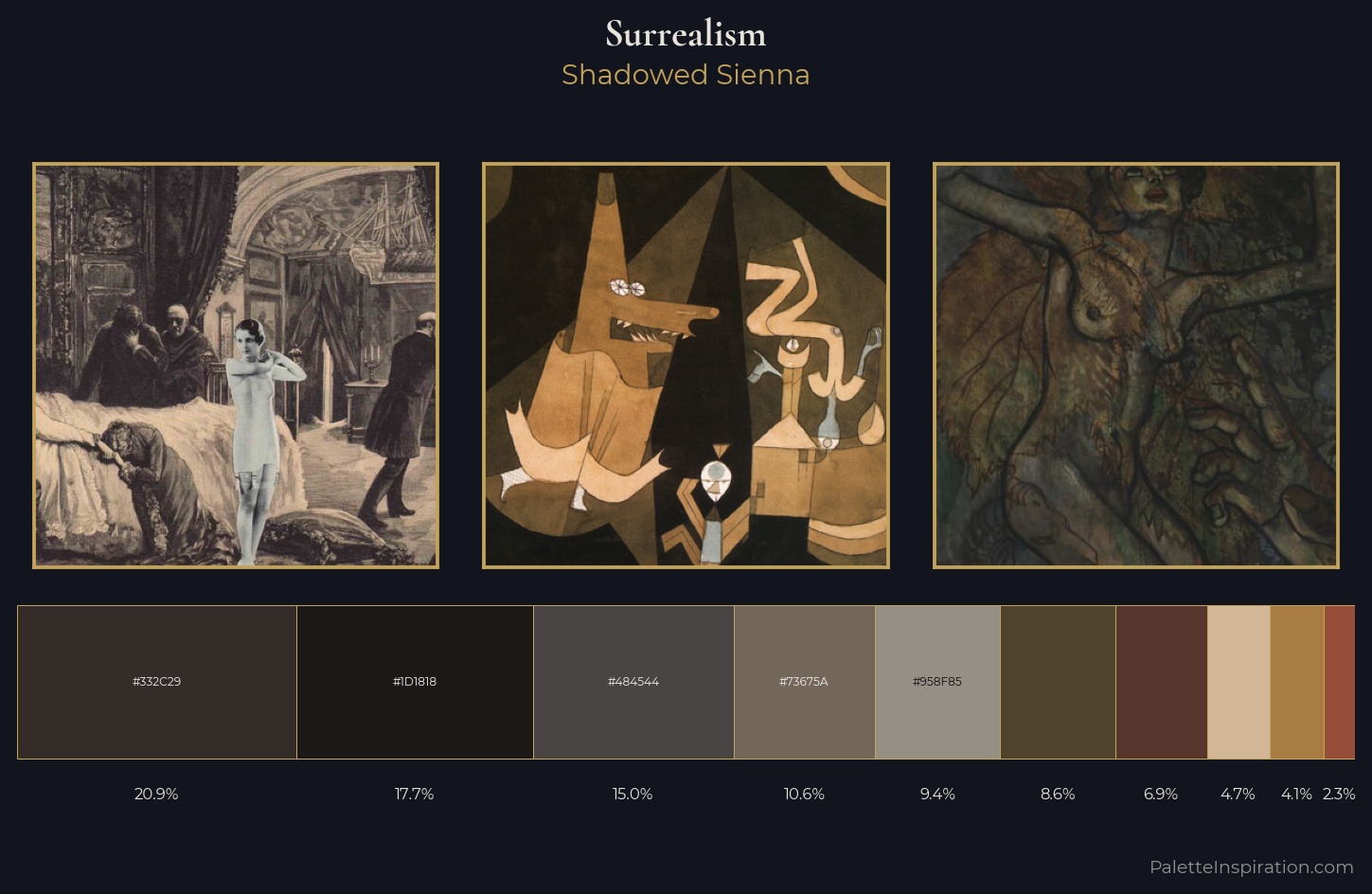 Surrealism Palette 19 — Shadowed Sienna