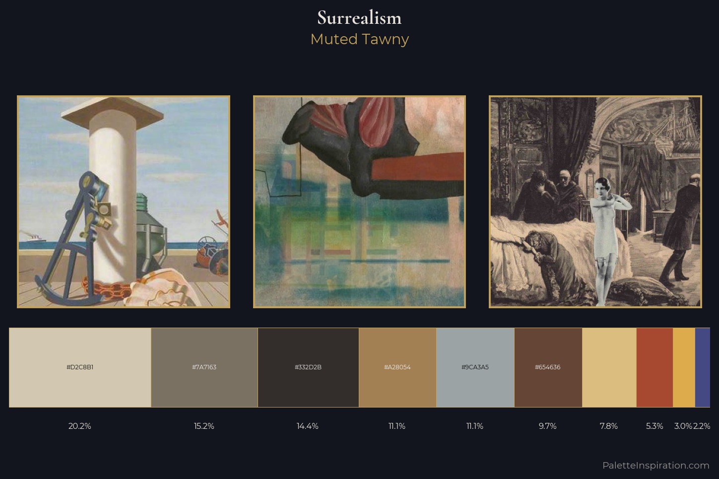 Surrealism Master Palette — Muted Tawny