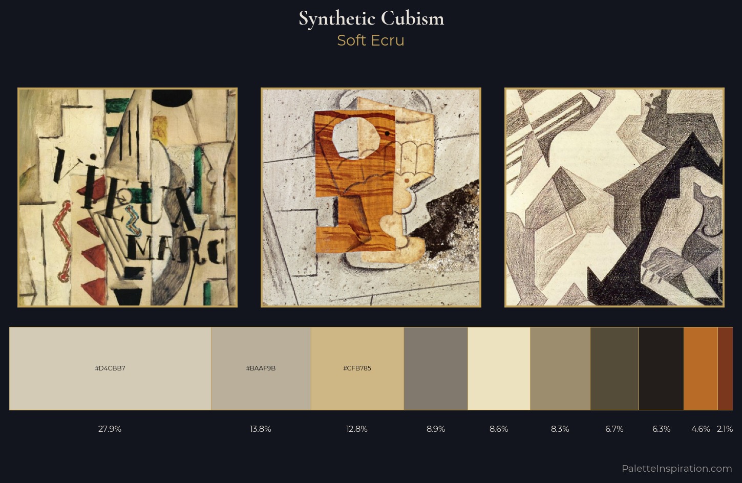 Synthetic Cubism Palette 3 — Soft Ecru
