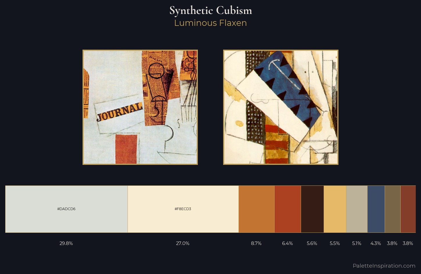 Synthetic Cubism Palette 4 — Luminous Flaxen